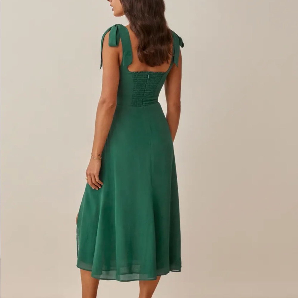 ❤️Reformation Twilight Dress Emerald - Picture 2 of 7